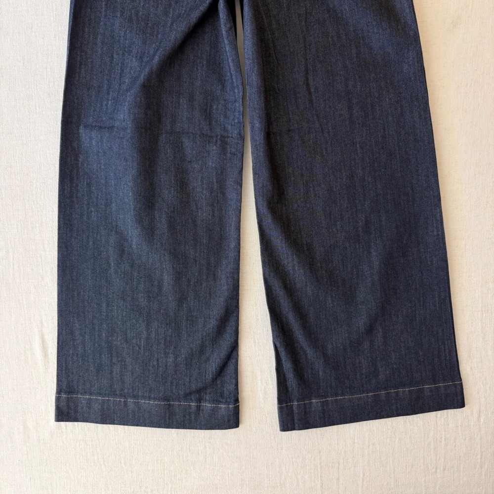 Maeve Ettie High-Rise Crop Wide-Leg Jeans Women 29T Dark Wash Indigo NWOT - Picture 11 of 11